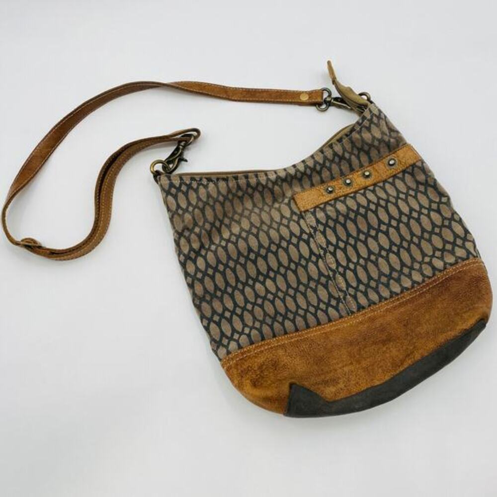 Myra bag canvas leather crossbody bag‎